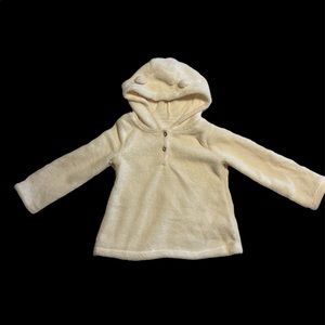 Cute fuzzy toddler girls hoodie